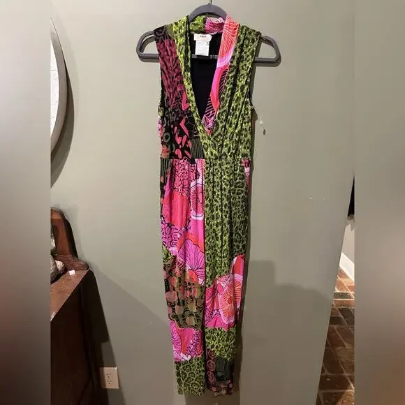 FUZZI TUTA SLEEVELESS JUMPSUIT IN FLORA